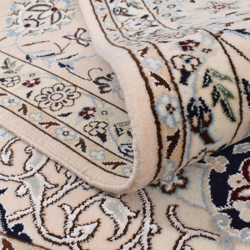 Perzisch tapijt - Nain - Premium vierkant  - 181 x 178 cm - donkerblauw