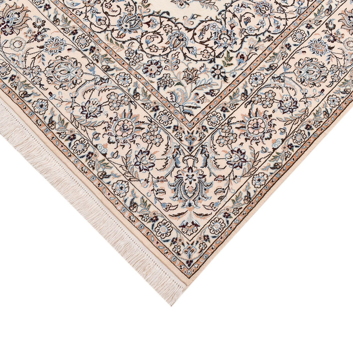 Perzisch tapijt - Nain - Premium - 219 x 146 cm - lichtgrijs