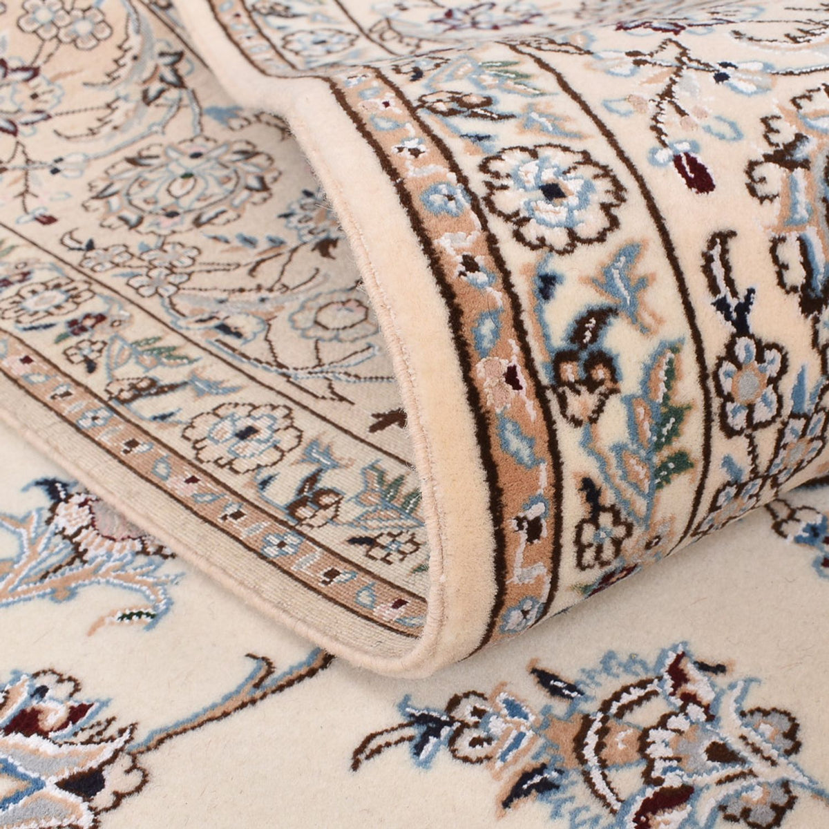 Perzisch tapijt - Nain - Premium - 219 x 146 cm - lichtgrijs