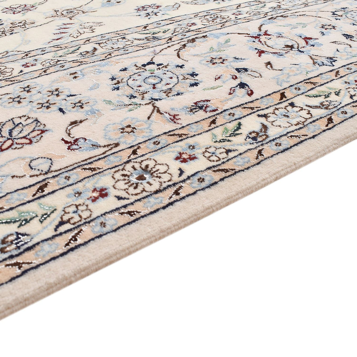 Perzisch tapijt - Nain - Premium vierkant  - 205 x 206 cm - lichtgrijs