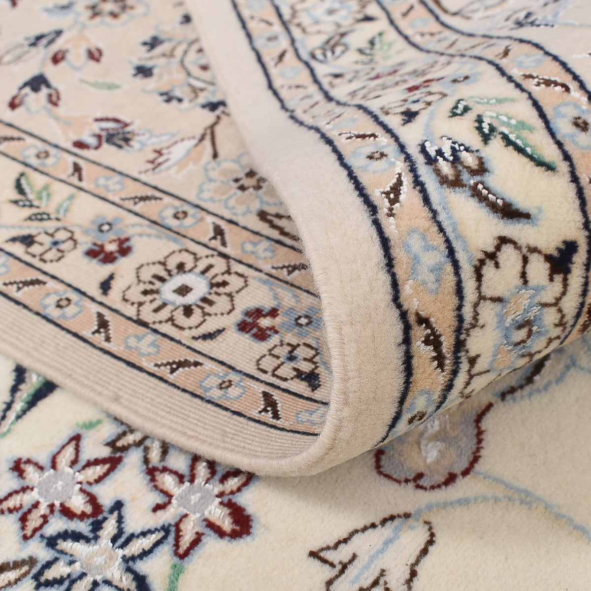 Perzisch tapijt - Nain - Premium vierkant  - 205 x 206 cm - lichtgrijs