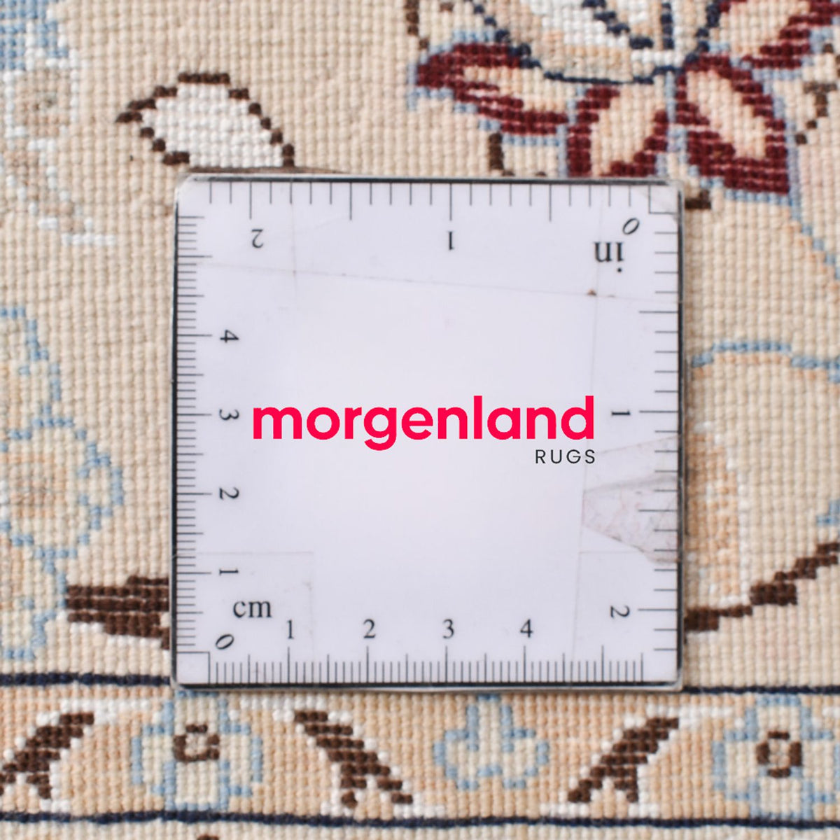 Perzisch tapijt - Nain - Premium vierkant  - 205 x 206 cm - lichtgrijs