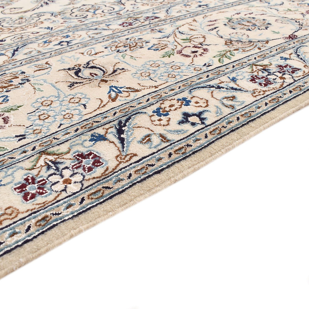 Perzisch tapijt - Nain - Koninklijk - 305 x 205 cm - lichtgrijs