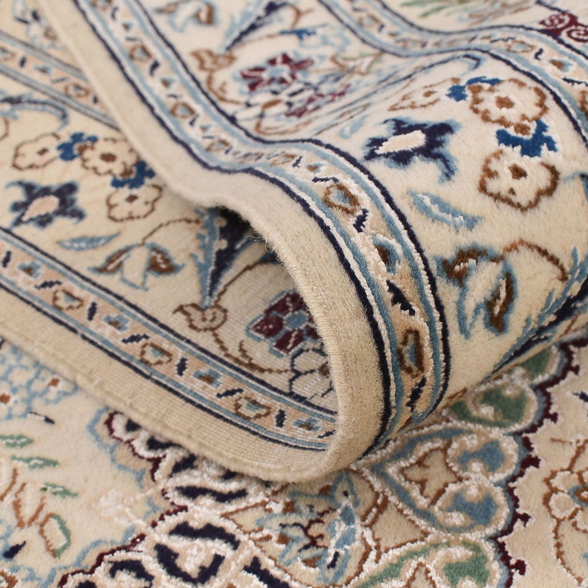 Perzisch tapijt - Nain - Koninklijk - 305 x 205 cm - lichtgrijs