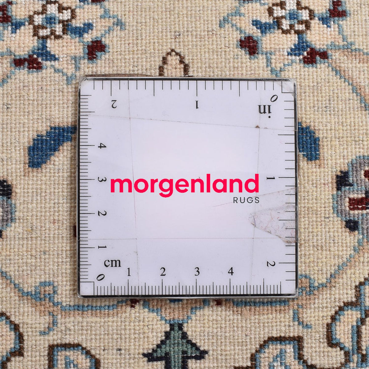 Perzisch tapijt - Nain - Koninklijk - 87 x 66 cm - crème