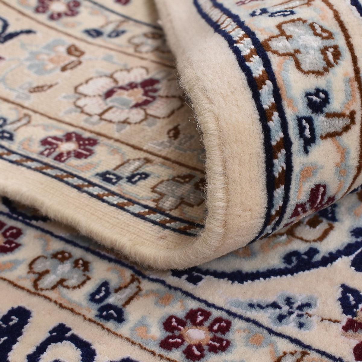 Perzisch tapijt - Nain - Koninklijk - 105 x 81 cm - lichtgrijs