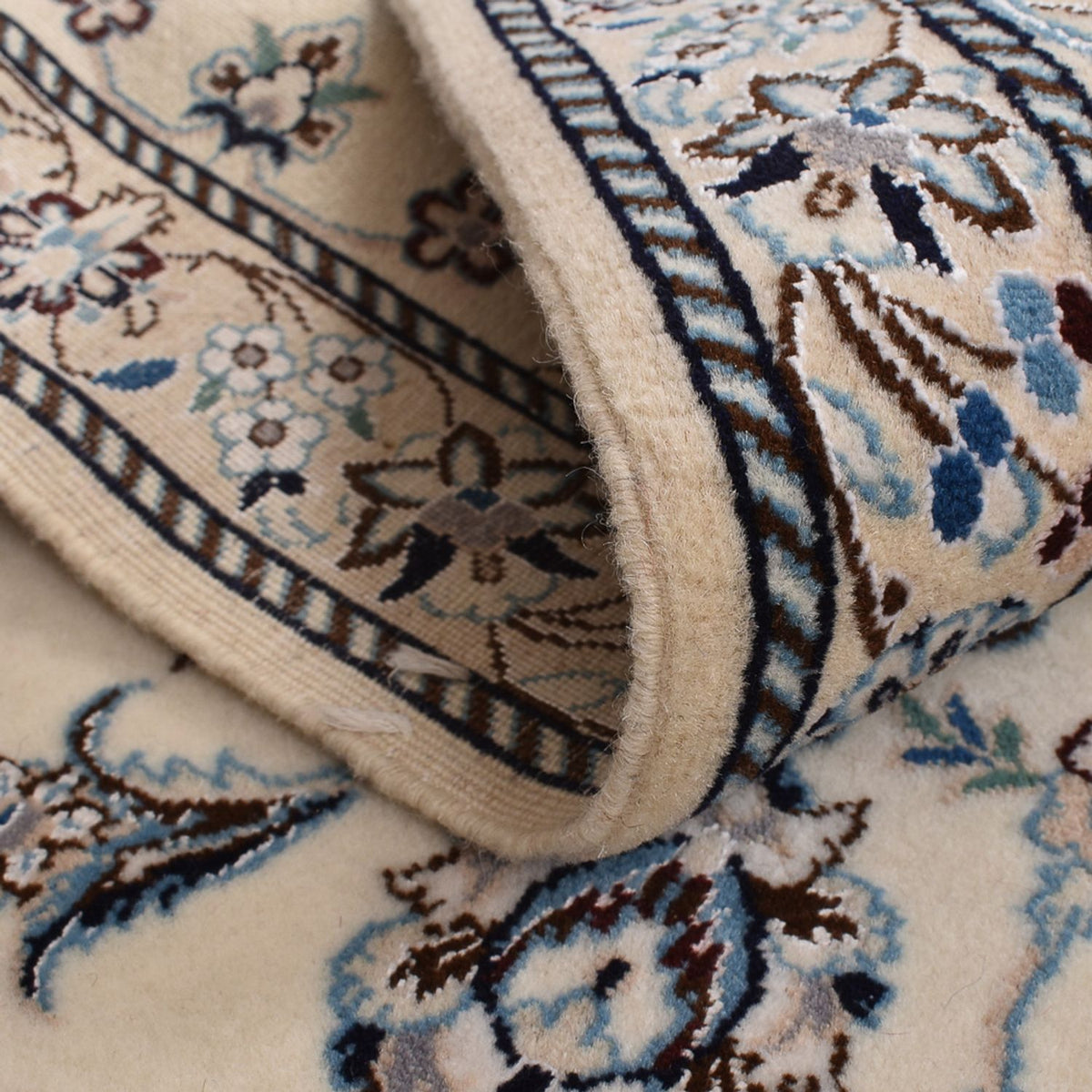 Perzisch tapijt - Nain - Koninklijk - 109 x 69 cm - lichtgrijs