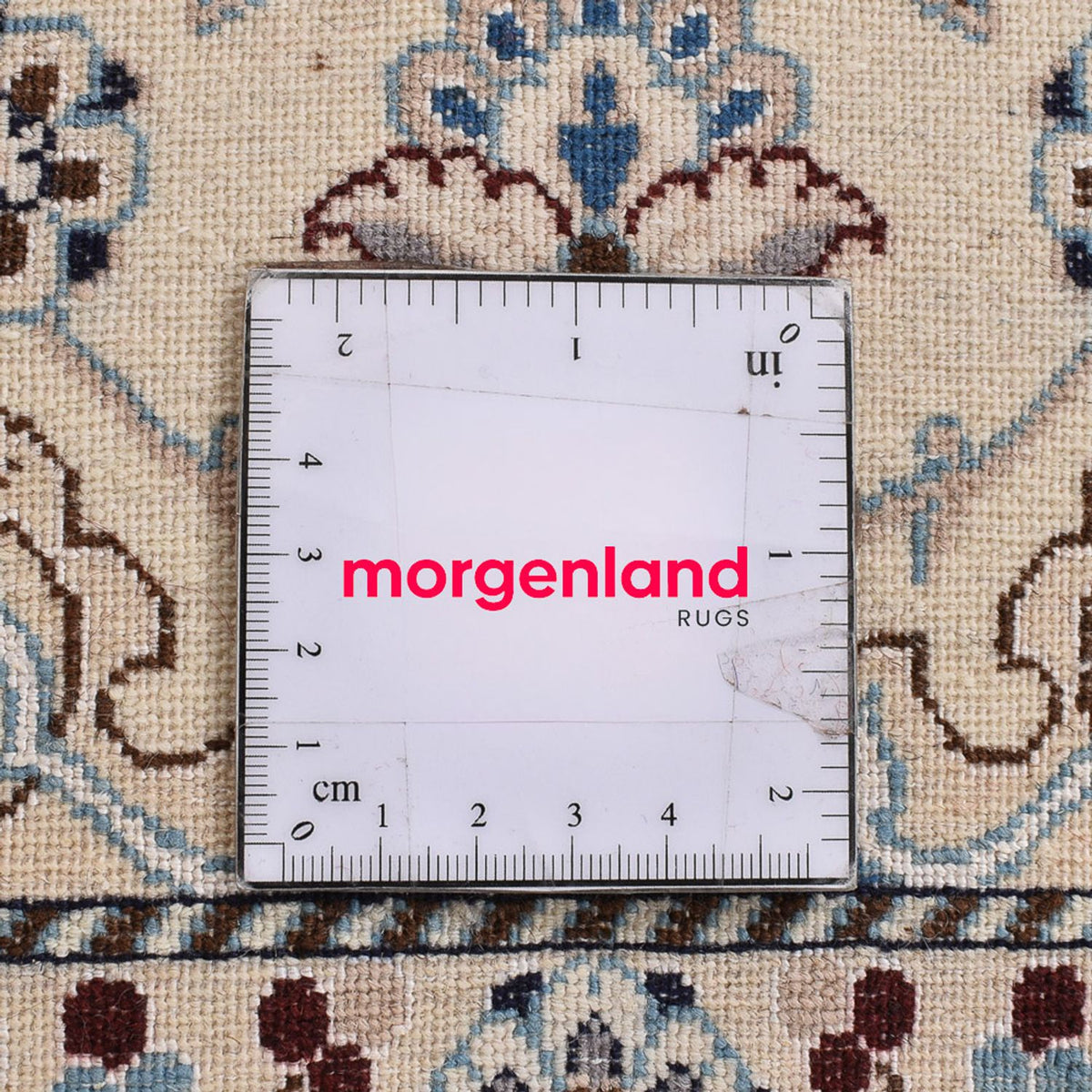 Perzisch tapijt - Nain - Koninklijk - 109 x 69 cm - lichtgrijs