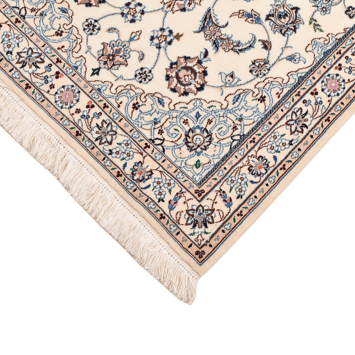 Perzisch tapijt - Nain - Koninklijk - 108 x 72 cm - lichtgrijs