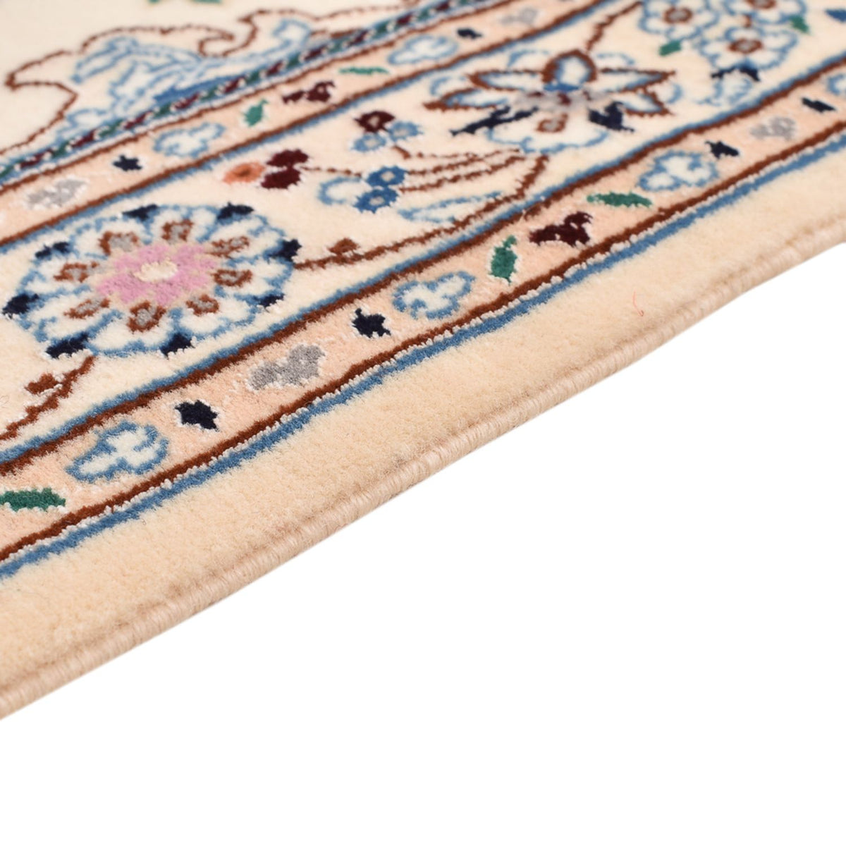 Perzisch tapijt - Nain - Koninklijk - 108 x 72 cm - lichtgrijs