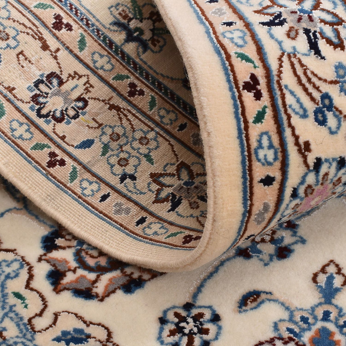 Perzisch tapijt - Nain - Koninklijk - 108 x 72 cm - lichtgrijs