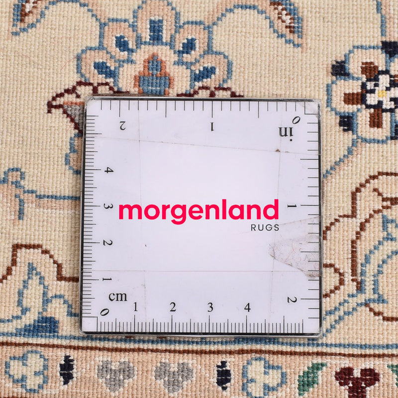 Perzisch tapijt - Nain - Koninklijk - 108 x 72 cm - lichtgrijs