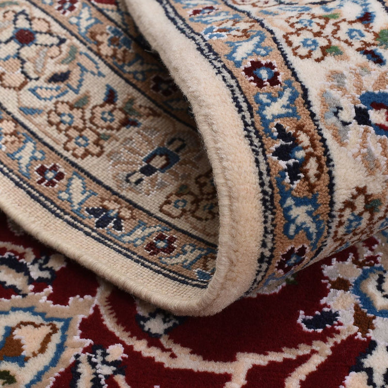 Perzisch tapijt - Nain - Koninklijk - 94 x 63 cm - donkerrood