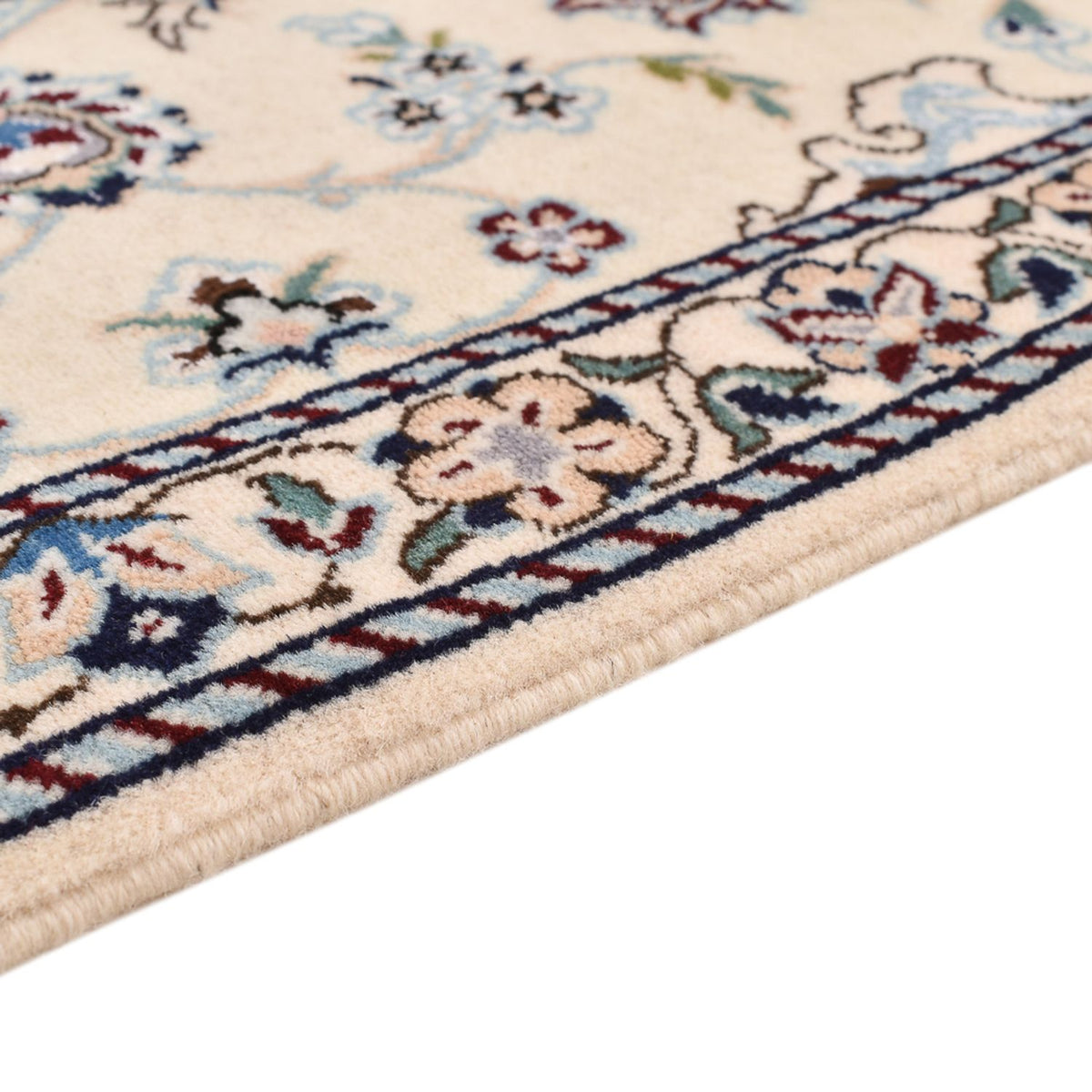 Perzisch tapijt - Nain - Koninklijk - 96 x 64 cm - lichtgrijs