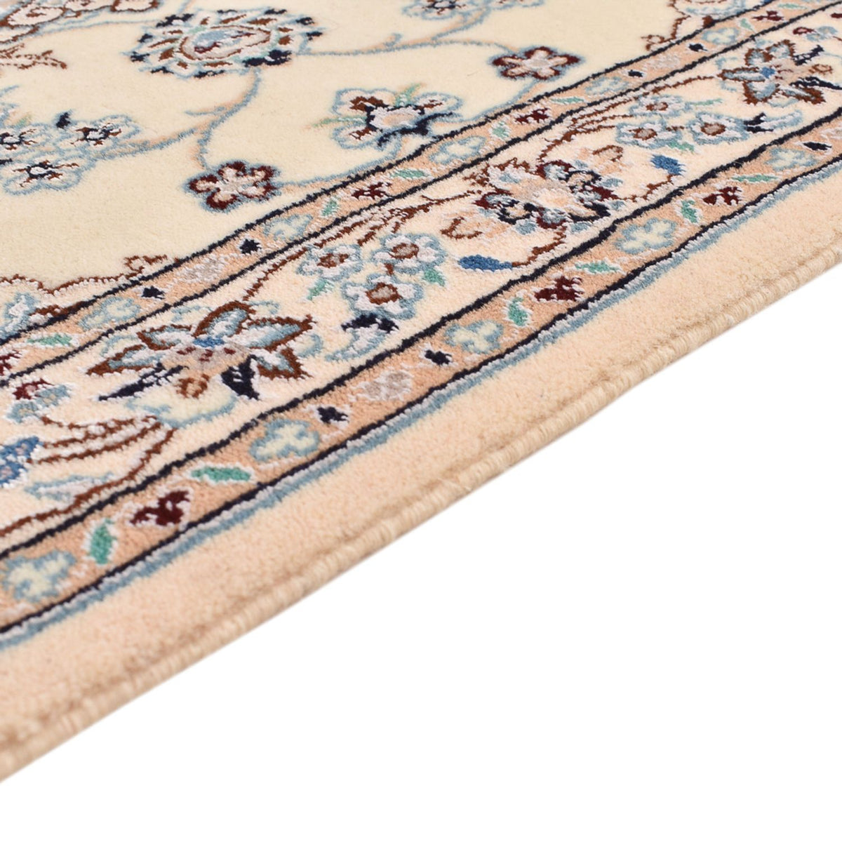 Perzisch tapijt - Nain - Koninklijk - 113 x 74 cm - lichtgrijs