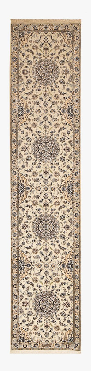 Loper Perzisch tapijt - Nain - Premium - 403 x 87 cm - beige