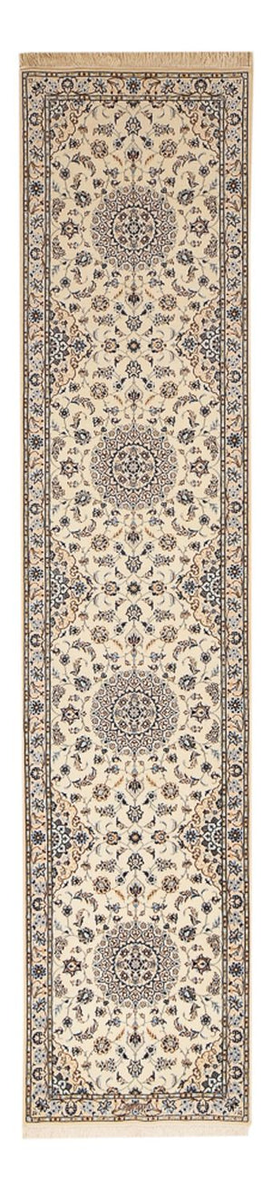 Loper Perzisch tapijt - Nain - Premium - 397 x 87 cm - beige