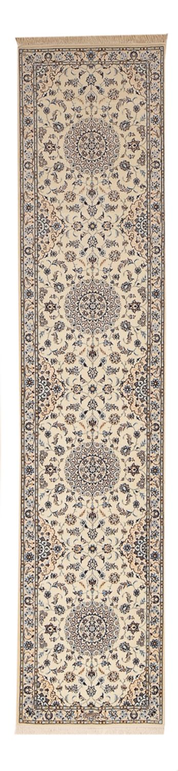 Loper Perzisch tapijt - Nain - Premium - 397 x 87 cm - beige