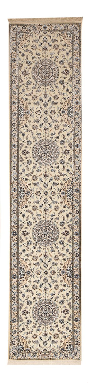 Loper Perzisch tapijt - Nain - Premium - 397 x 87 cm - beige