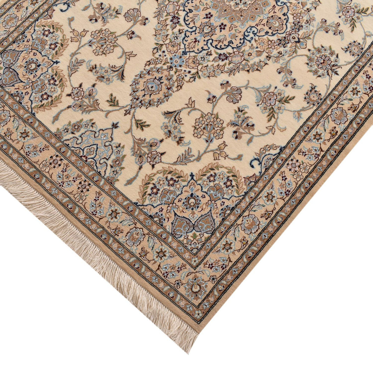 Loper Perzisch tapijt - Nain - Premium - 400 x 100 cm - beige