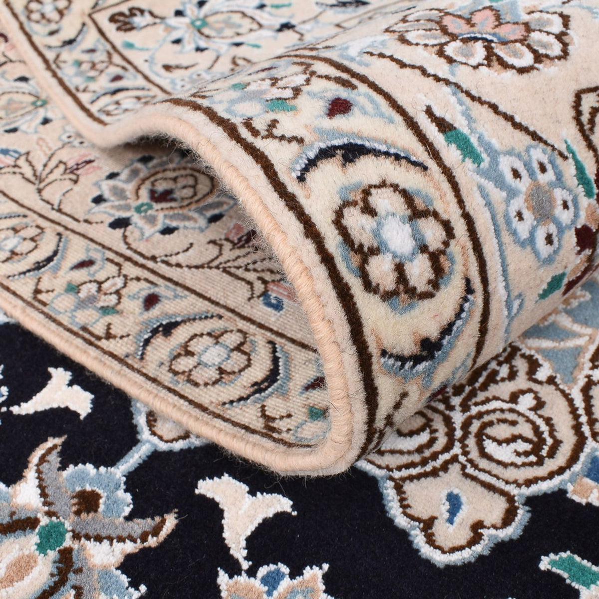 Perzisch tapijt - Nain - Koninklijk - 250 x 153 cm - donkerblauw