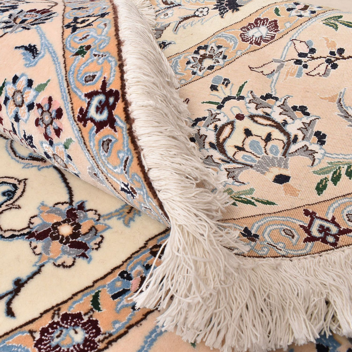 Perzisch tapijt - Nain - Premium rond  - 252 x 252 cm - crème