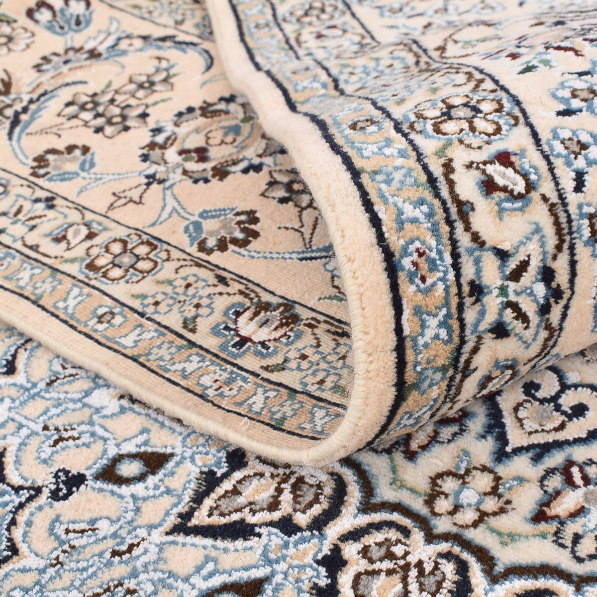 Perzisch tapijt - Nain - Koninklijk - 312 x 209 cm - wit  crème