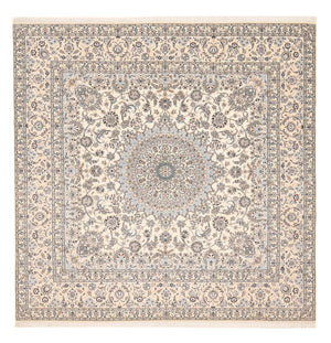 Perzisch tapijt - Nain - Koninklijk vierkant  - 308 x 303 cm - wit  crème