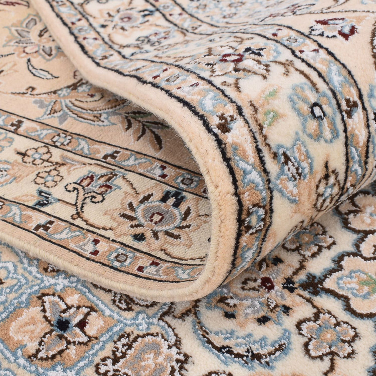 Perzisch tapijt - Nain - Koninklijk vierkant  - 308 x 303 cm - wit  crème