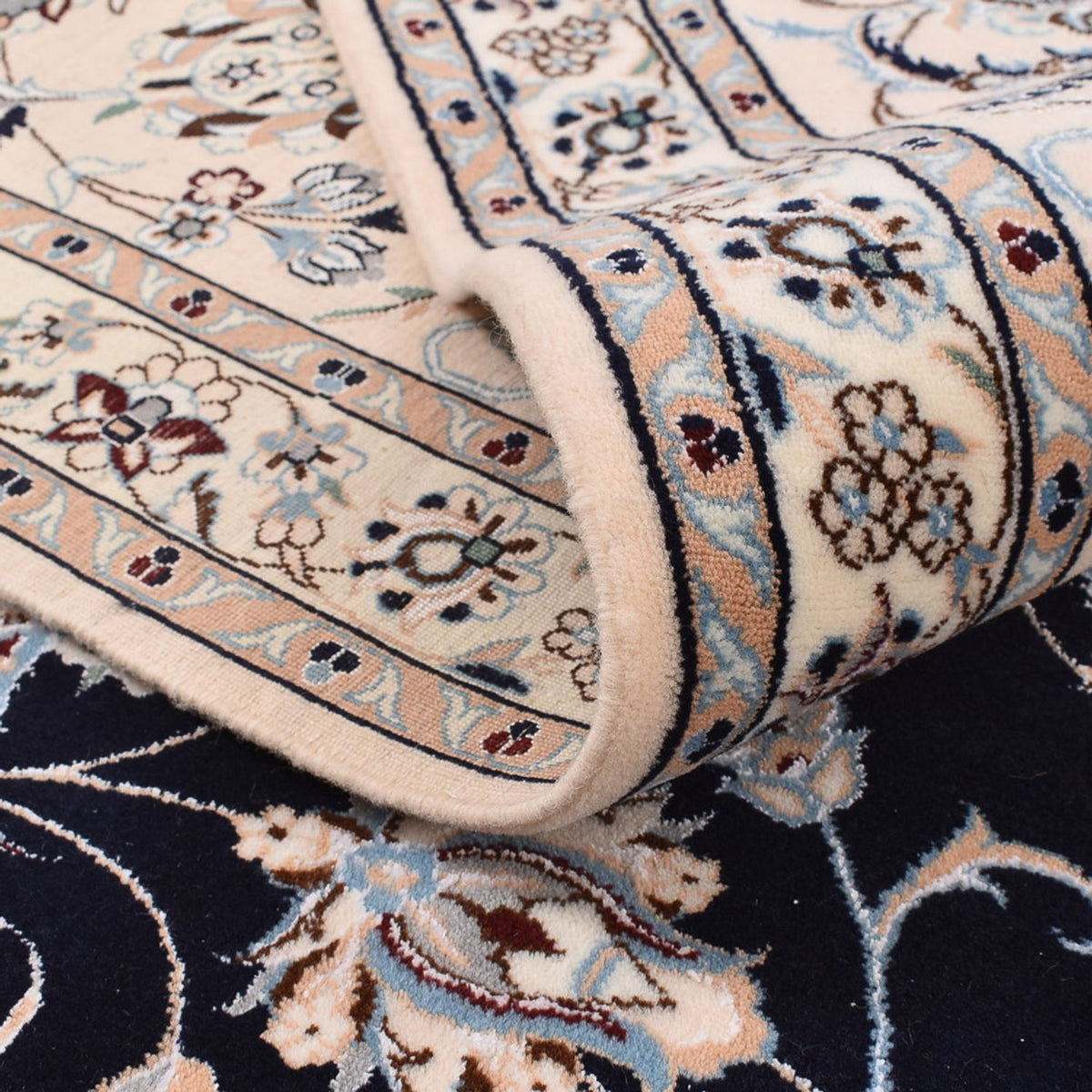 Perzisch tapijt - Nain - Premium vierkant  - 246 x 250 cm - donkerblauw