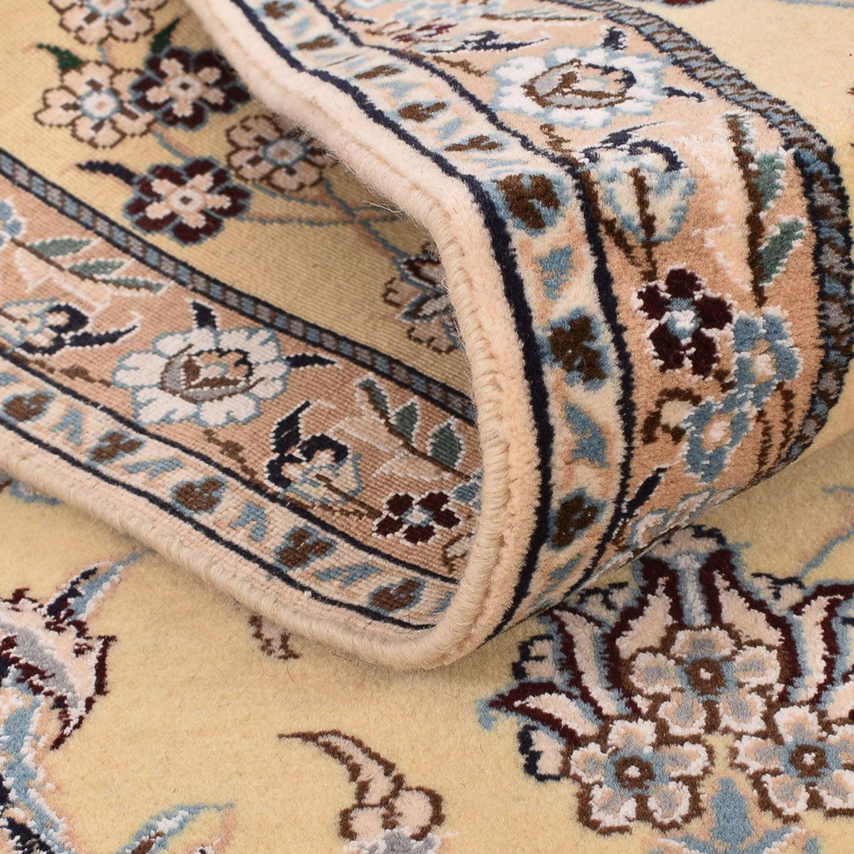 Loper Perzisch tapijt - Nain - Koninklijk - 269 x 88 cm - licht beige