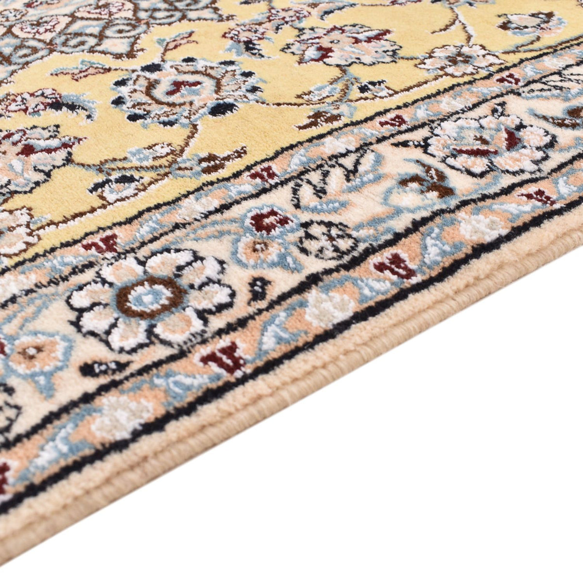 Loper Perzisch tapijt - Nain - Koninklijk - 273 x 88 cm - geel