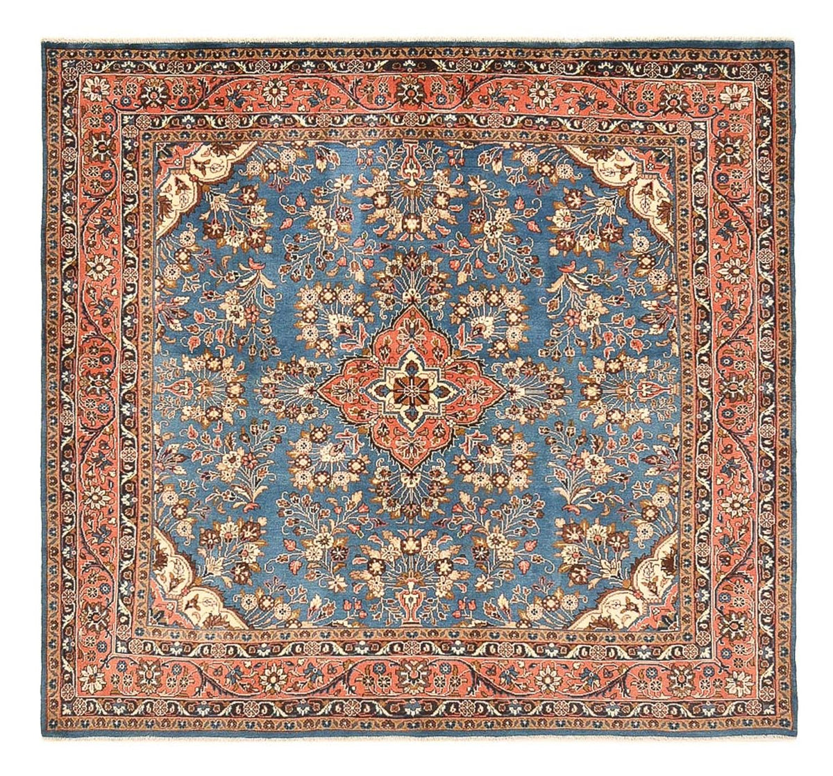 Perzisch Tapijt - Nomadisch vierkant  - 200 x 207 cm - blauw