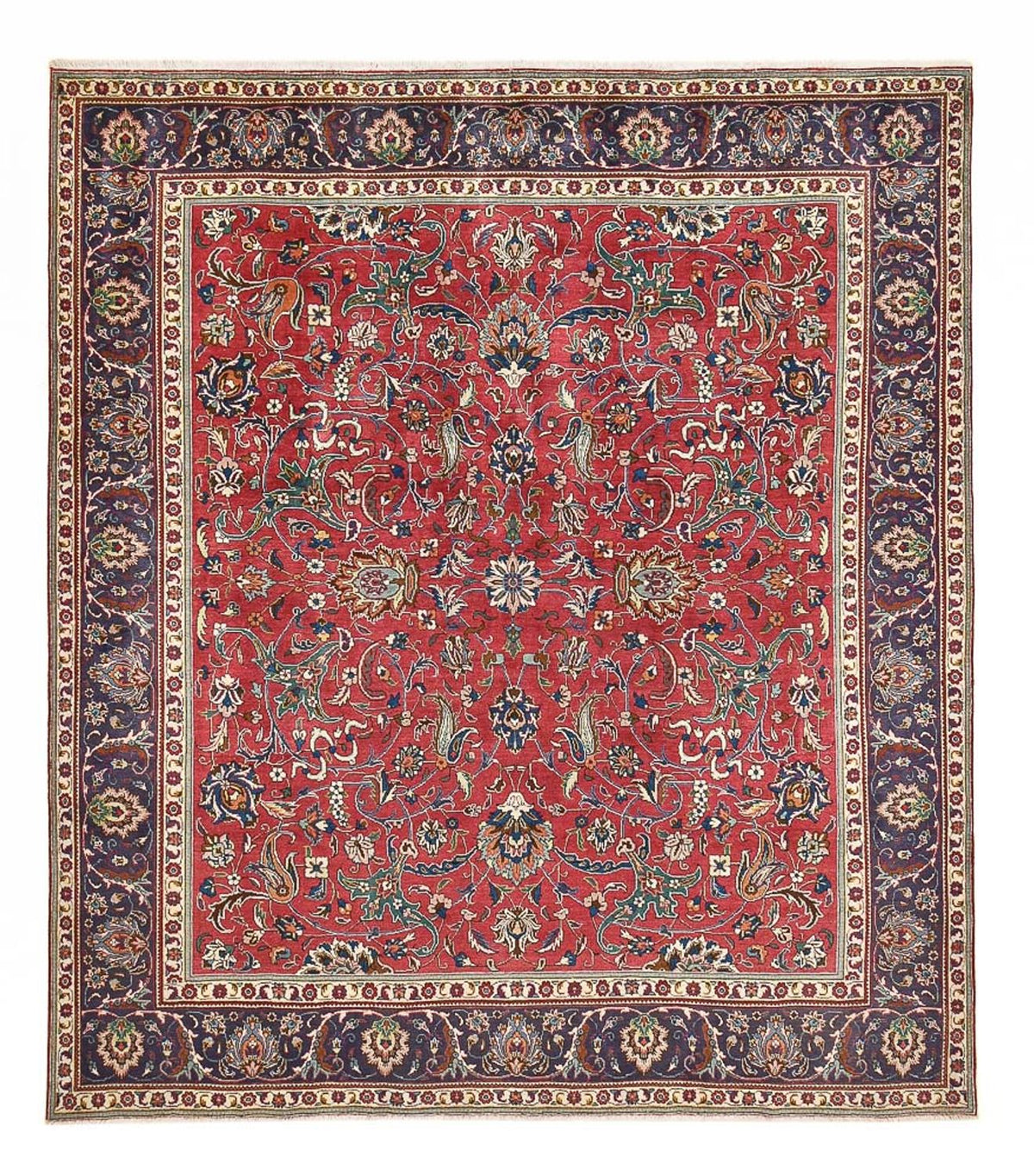 Perzisch tapijt - Tabriz speciale vorm  - 348 x 307 cm - rood