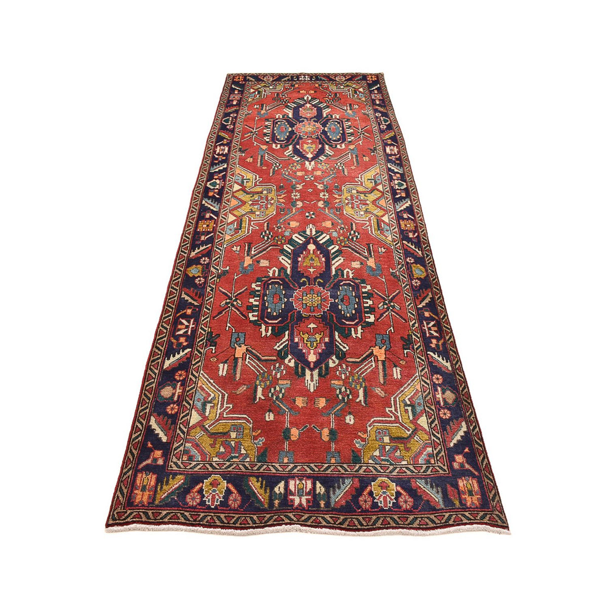 Loper Perzisch tapijt - Tabriz - 354 x 117 cm - veelkleurig
