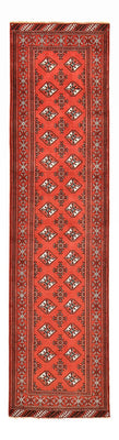 Loper Turkaman tapijt - 376 x 98 cm - rood