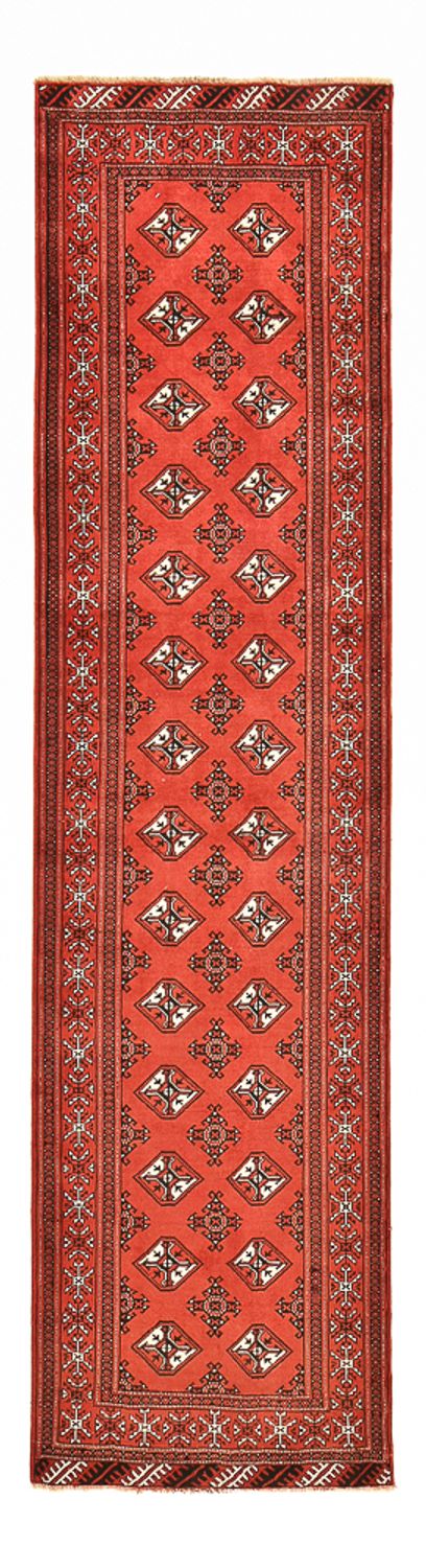 Loper Turkaman tapijt - 376 x 98 cm - rood