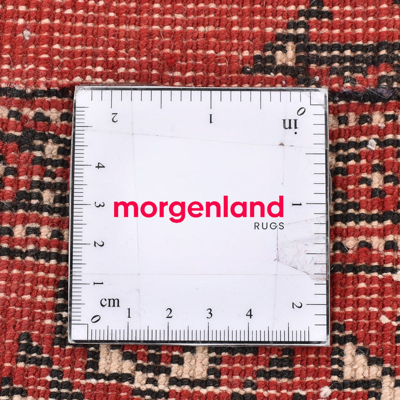 Loper Turkaman tapijt - 376 x 98 cm - rood