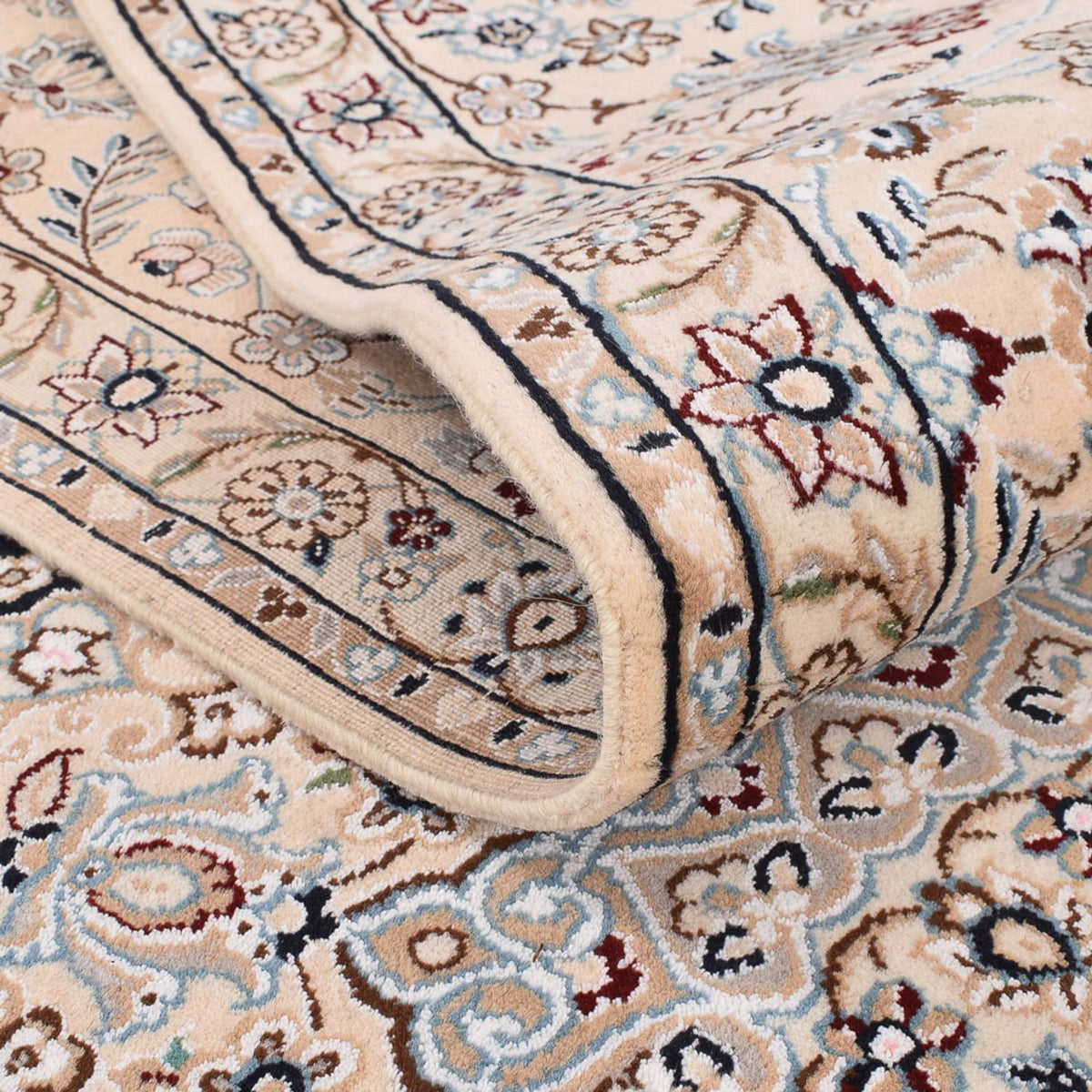 Perzisch tapijt - Nain - Koninklijk - 356 x 251 cm - donkerblauw