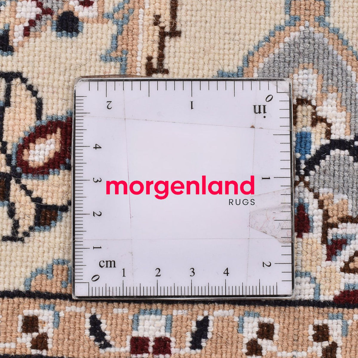 Loper Perzisch tapijt - Nain - Koninklijk - 225 x 70 cm - wit  crème