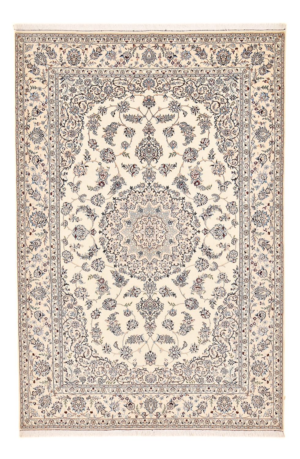 Perzisch tapijt - Nain - Koninklijk - 312 x 210 cm - wit  crème