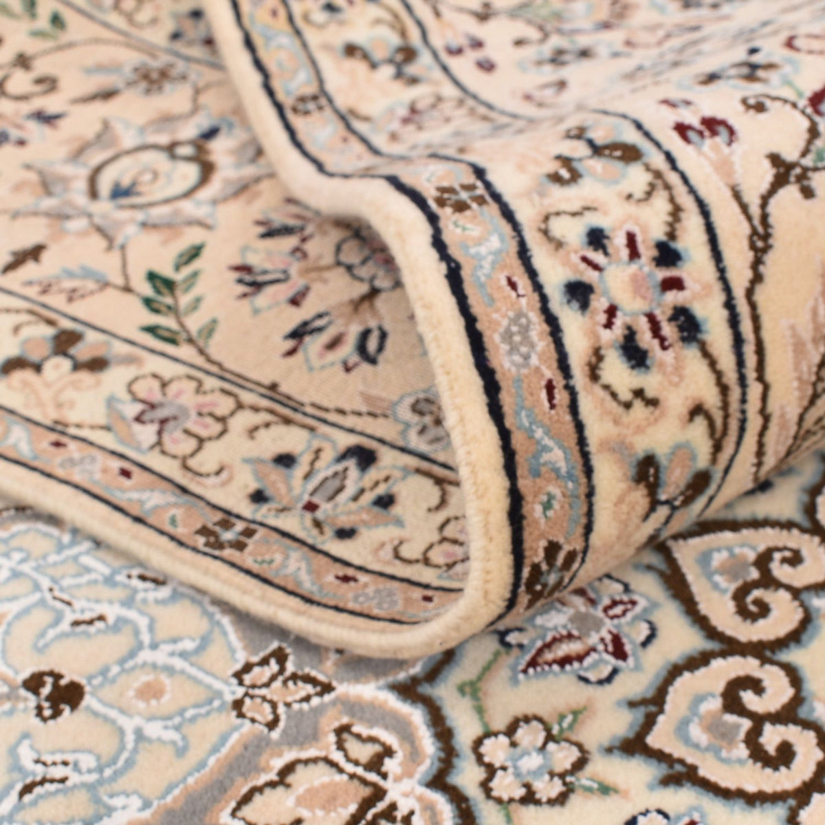 Perzisch tapijt - Nain - Koninklijk - 322 x 208 cm - wit  crème