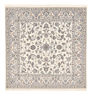 Perzisch tapijt - Nain - Premium vierkant  - 212 x 212 cm - wit  crème