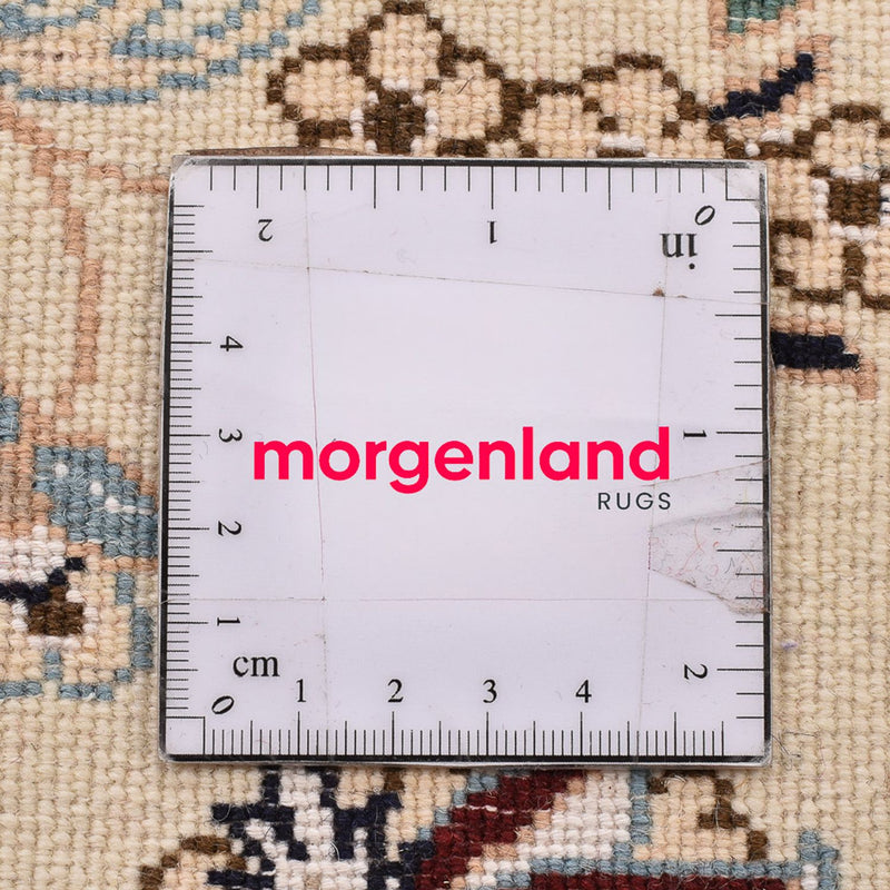 Loper Perzisch tapijt - Nain - Koninklijk - 330 x 90 cm - wit  crème