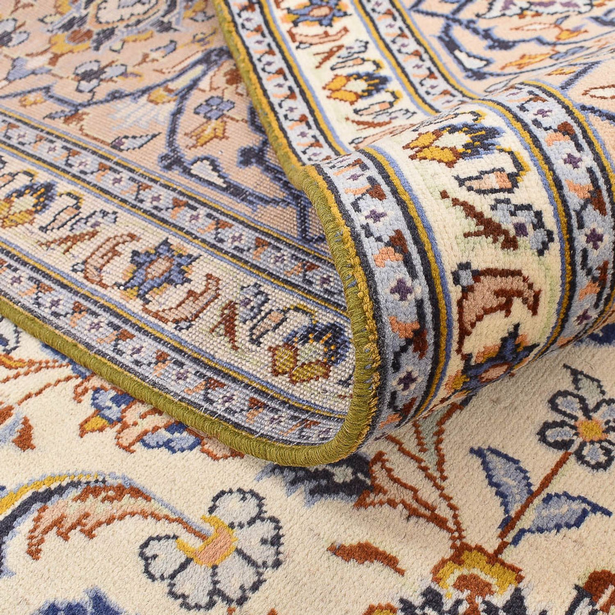 Perzisch tapijt - Keshan - 382 x 275 cm - licht beige