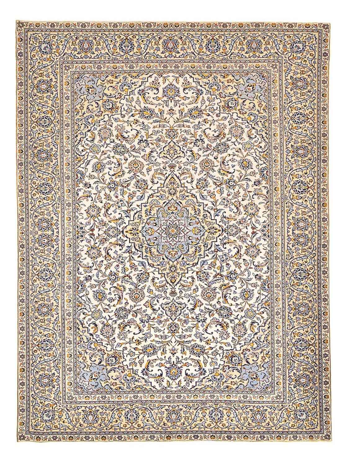 Perzisch tapijt - Keshan - 355 x 256 cm - licht beige