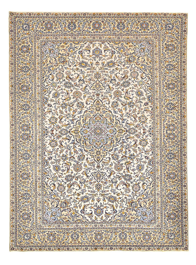 Perzisch tapijt - Keshan - 355 x 256 cm - licht beige