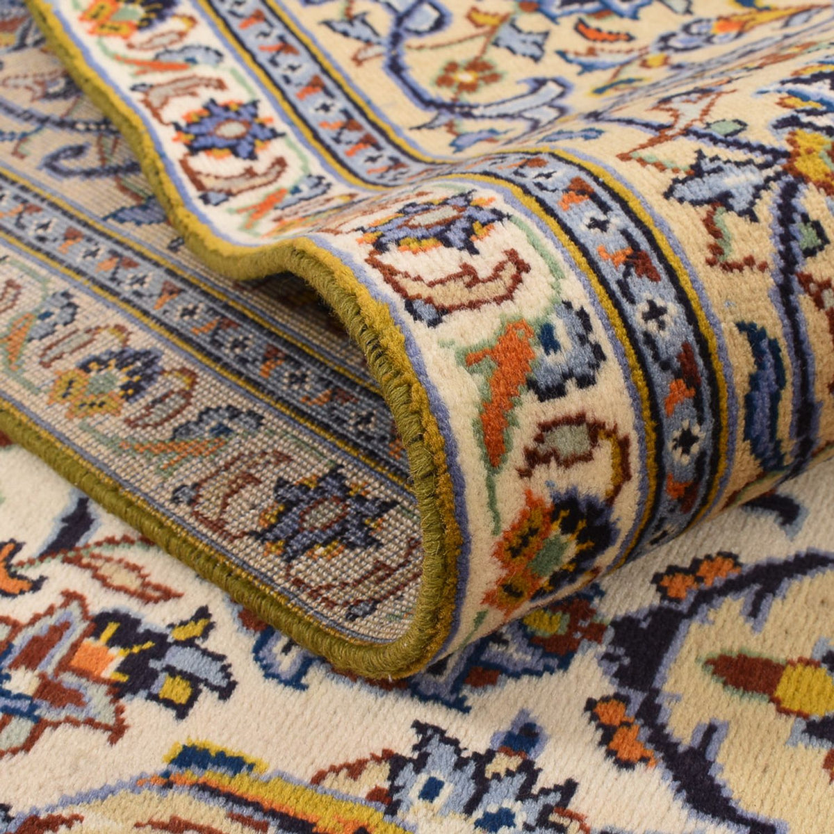 Perzisch tapijt - Keshan - 355 x 256 cm - licht beige