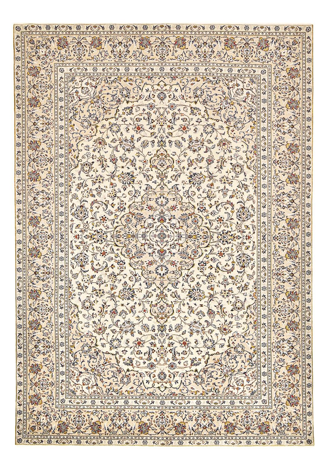 Perzisch tapijt - Keshan - 352 x 237 cm - licht beige