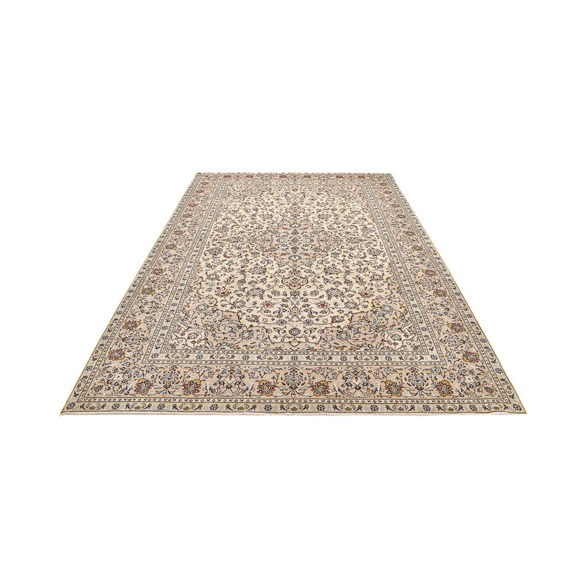 Perzisch tapijt - Keshan - 352 x 237 cm - licht beige